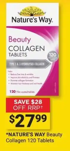Cincotta Chemist Nature's Way Beauty Collagen Tablets offer