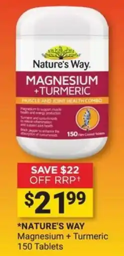 Cincotta Chemist Nature's Way Magnesium + Turmeric offer