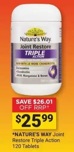 Cincotta Chemist Nature's Way Joint Restore Triple Action offer
