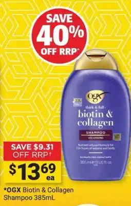 Cincotta Chemist OGX Biotin & Collagen Shampoo offer