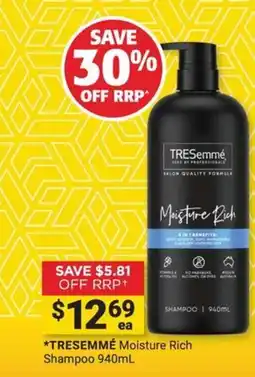 Cincotta Chemist TRESEMME Moisture Rich Shampoo offer