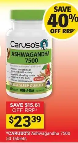 Cincotta Chemist Caruso's Ashwagandha 7500 offer