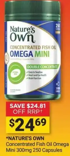 Cincotta Chemist Nature's Own Concentrated Fish Oil Omega Mini offer