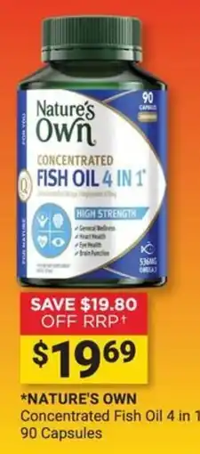 Cincotta Chemist Nature's Own Concentrated Fish Oil 4 in 1 offer