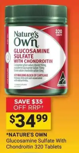 Cincotta Chemist Nature's Own Glucosamine Sulfate With Chondroitin offer