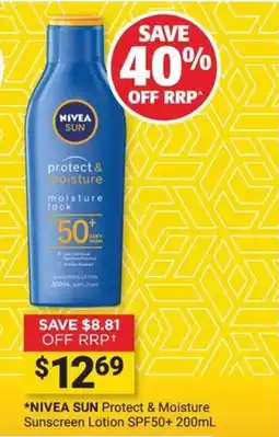 Cincotta Chemist NIVEA SUN Protect & Moisture Sunscreen Lotion SPF50+ offer
