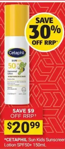 Cincotta Chemist Cetaphil Sun Kids Sunscreen Lotion SPF50+ offer