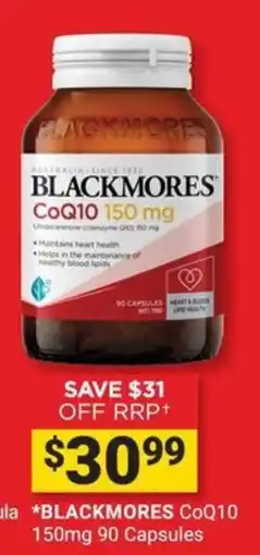 Cincotta Chemist Blackmores CoQ10 150mg offer