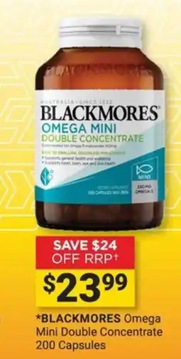 Cincotta Chemist Blackmores Omega Mini Double Concentrate offer