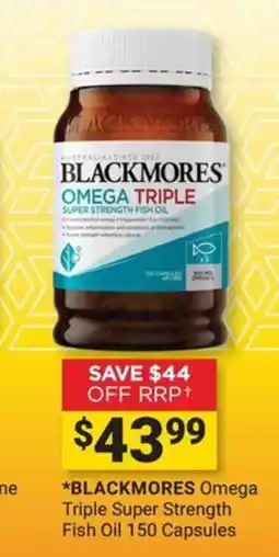 Cincotta Chemist Blackmores Omega Triple Super Strength Fish Oil offer