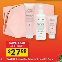 Cincotta Chemist Natio Rosewater Refresh Xmas Gift Pack offer