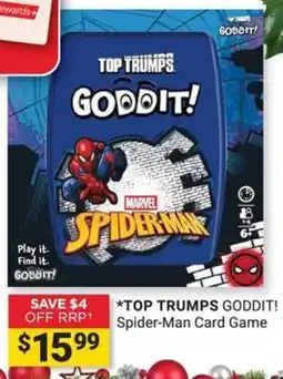 Cincotta Chemist Top Trumps Goddit! Spider-Man Card Game offer
