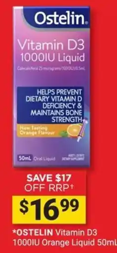 Cincotta Chemist Ostelin Vitamin D3 1000IU Liquid offer
