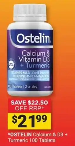 Cincotta Chemist Ostelin Calcium & D3 + Turmeric offer