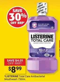 Cincotta Chemist Listerine Total Care Antibacterial Mouthwash offer