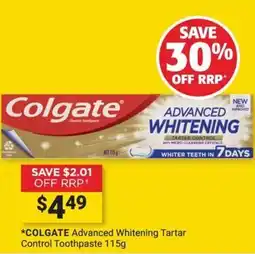 Cincotta Chemist Colgate Advanced Whitening Tartar Control Toothpaste offer