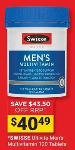 Cincotta Chemist Swisse Ultivite Men's Multivitamin offer
