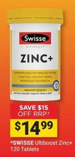 Cincotta Chemist Swisse Ultiboost Zinc+ offer