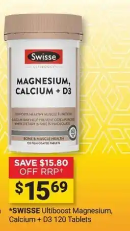 Cincotta Chemist Swisse Ultiboost Magnesium, Calcium + D3 offer