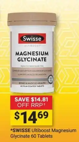 Cincotta Chemist Swisse Ultiboost Magnesium Glycinate offer