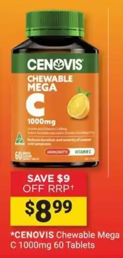 Cincotta Chemist Cenovis Chewable Mega C offer