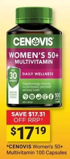 Cincotta Chemist Cenovis Women's 50+ Multivitamin offer