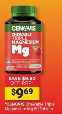 Cincotta Chemist Cenovis Chewable Triple Magnesium Mg offer