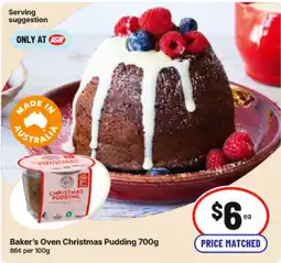 IGA Baker's Oven Christmas Pudding offer