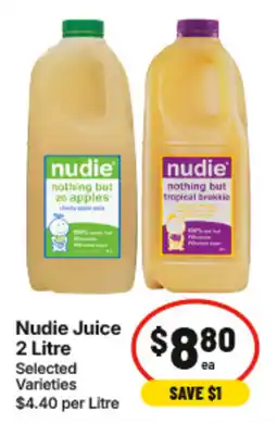 IGA Nudie Juice 2 Litre Selected Varieties offer