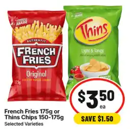 IGA French Fries Thins Chips offer