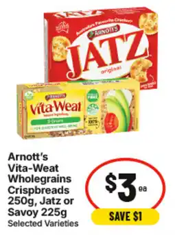 IGA Arnott's Vita-Weat Wholegrains Crispbreads offer