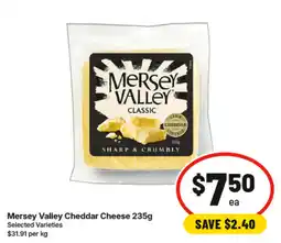 IGA Mersey Valley Cheddar Cheese offer