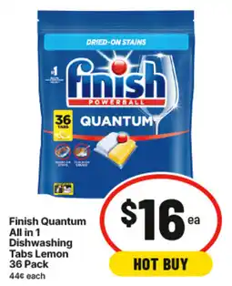 IGA Finish Quantum All in 1 Dishwashing Tabs Lemon offer