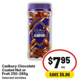 IGA Cadbury Chocolate Coated Nut or Fruit offer