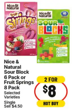 IGA Nice & Natural Sour Block or Fruit Springs offer