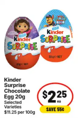 IGA Kinder Surprise Chocolate Egg offer