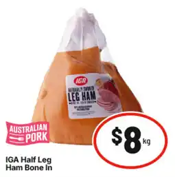 IGA IGA Half Leg Ham Bone In offer