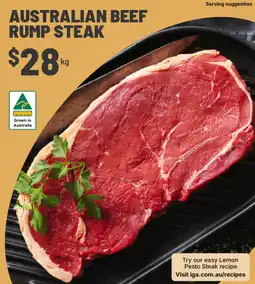 IGA Australian Beef Rump Steak offer