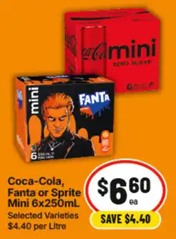 IGA Coca-Cola, Fanta or Sprite Mini offer