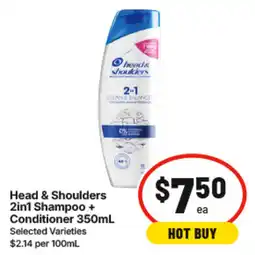 IGA Head & Shoulders 2in1 Shampoo + Conditioner offer