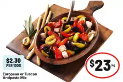 IGA European or Tuscan Antipasto Mix offer
