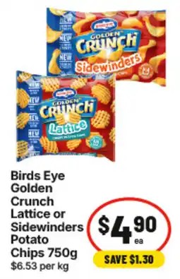 IGA Birds Eye Golden Crunch Lattice or Sidewinders Potato Chips offer
