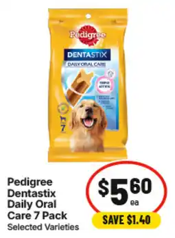 IGA Pedigree Dentastix Daily Oral Care 7 Pack Selected Varieties offer