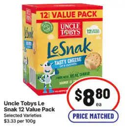 IGA Uncle Tobys Le Snak offer