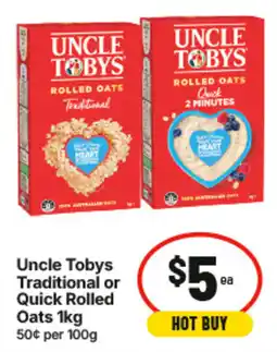 IGA Uncle Tobys Rolled Oats offer