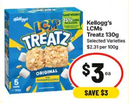 IGA Kellogg's LCMs Treatz offer