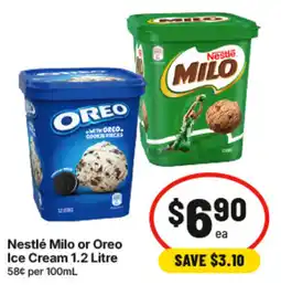 IGA Nestlé Milo or Oreo Ice Cream offer