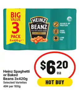IGA Heinz Spaghetti or Baked Beans offer