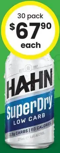 The Bottle O Hahn SuperDry Low Carb offer