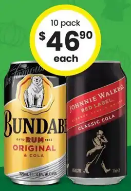 The Bottle O Bundaberg Original & Cola offer